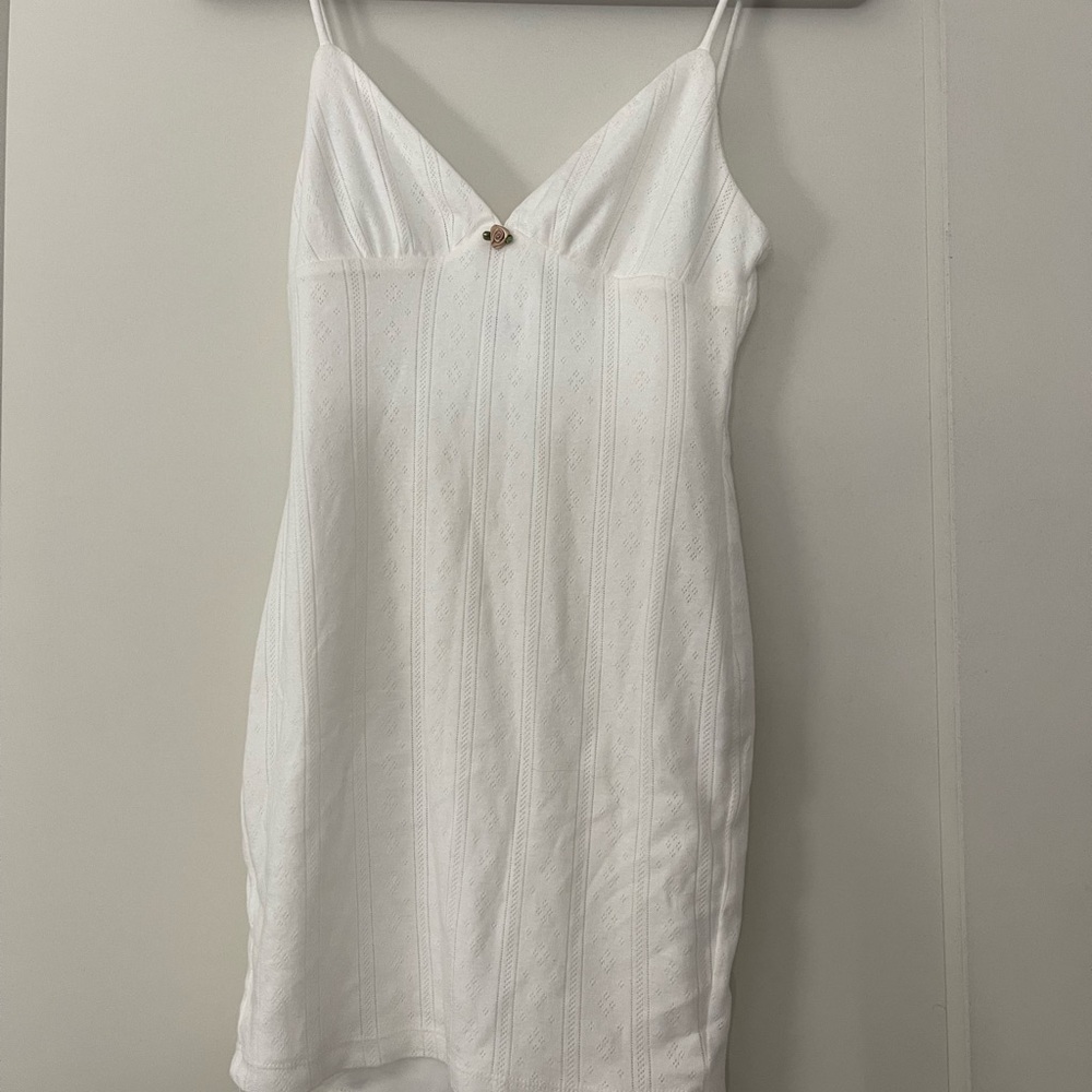 Princess Polly White Dainty Dress with Flower